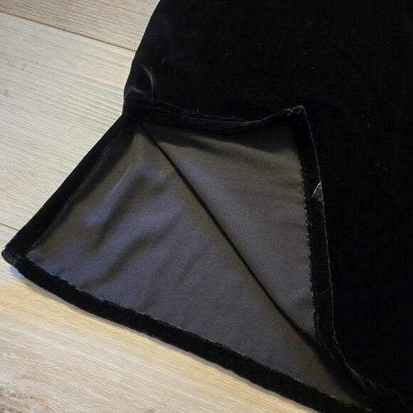 VTG Jacqueline Ferrar Black Velvet Velour Long Sleeve Collar Button Shirt Sz Med - Picture 9 of 9